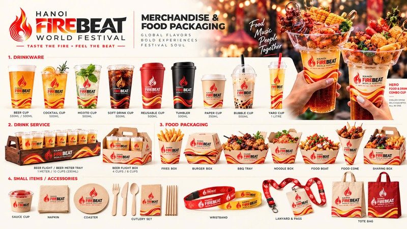 Bao bì và vật phẩm nhận diện Firebeat